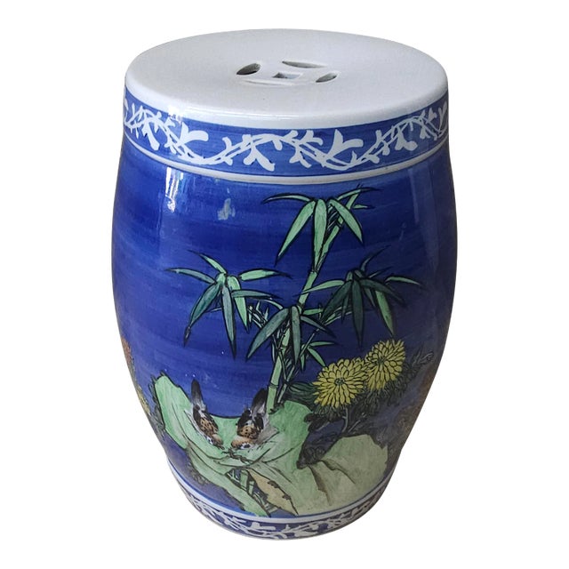 Chinese Enameled Ceramic Garden Stool For Sale