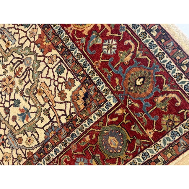 Pasargad DC Ivory Fine Hand Knotted Serapi Design Rug For Sale - Image 10 of 12