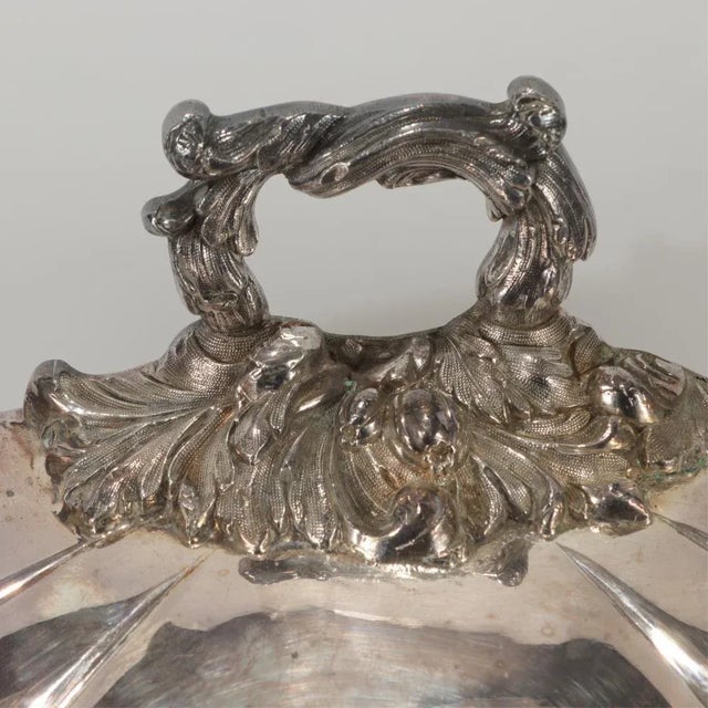 1930s Wall Mounted Silverplate Planters Wall Pockets - A Pair Fabricated From Meat Domes or Food Cloche Covers For Sale - Image 4 of 6