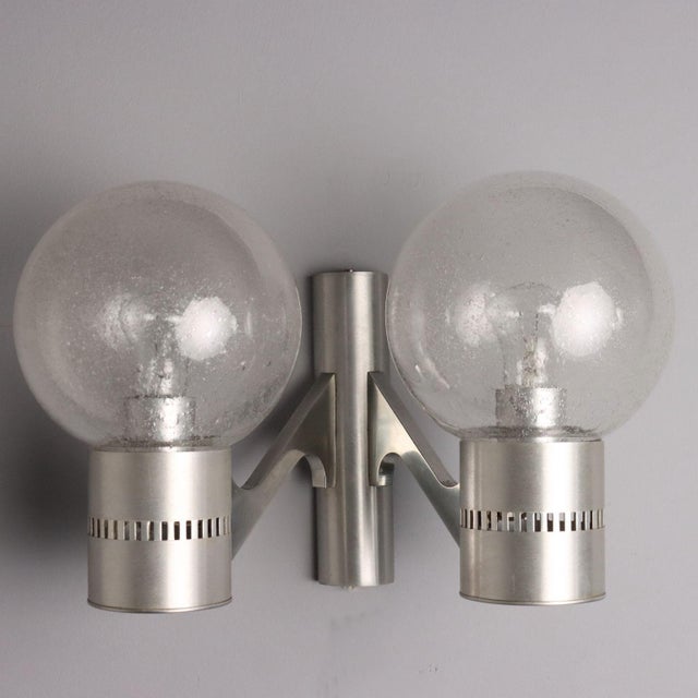 Vintage Wall Lamp in Aluminium and Glass, 1960s For Sale - Image 4 of 7