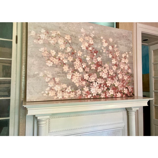 Large Oil Painting of Cherry Blossoms - Unknown Artist For Sale - Image 9 of 10