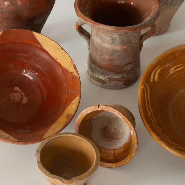 Antique Rustic Terracotta Storage Pots, 19th Century, Set of 7 For Sale - Image 4 of 9