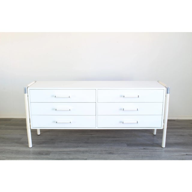 Mid Century Chrome and Laminate Credenza For Sale - Image 4 of 7