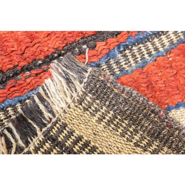 Antique Handwoven Gabbeh Palas Textile Art 3'3" X 3'10" For Sale - Image 4 of 10