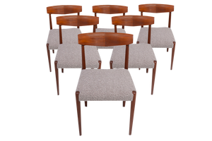 Danish Modern Teak Dining Chairs by Knud Færch for Slagelse, 1960s, Set of 6