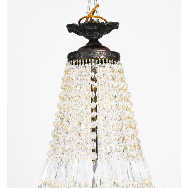 Antique Louis Revival Cut Crystal 14-Light Ballroom Chandeliers, 1920s, Set of 6 For Sale - Image 18 of 18