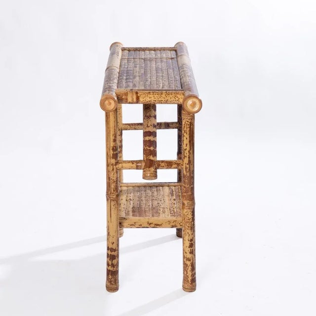 Vintage Bamboo Console Table For Sale - Image 6 of 9