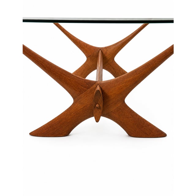 Fredrik Schriever-Abeln Mid-Century Teak and Glass Coffee Table For Sale - Image 4 of 4