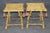 Pair English Folding X Benches in Damask Upholstery For Sale In Philadelphia - Image 6 of 9