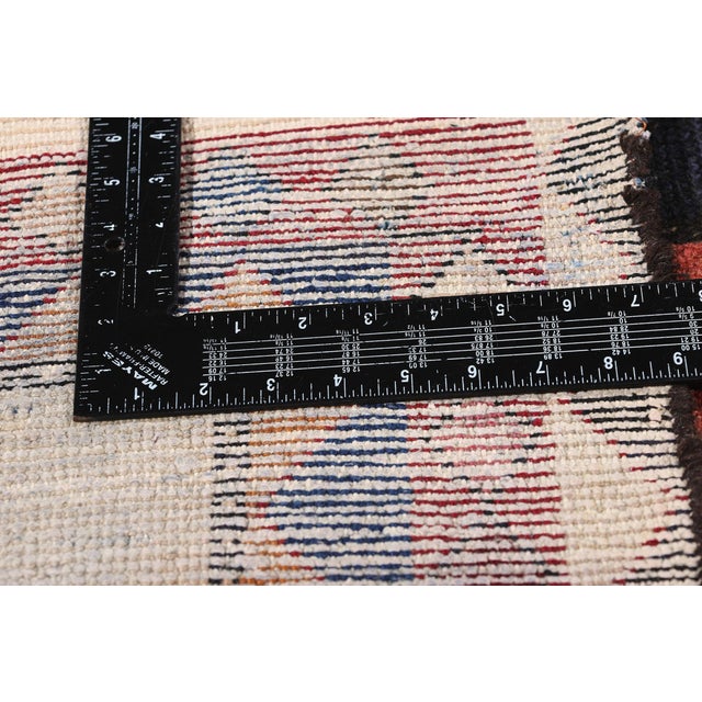 Vintage Persian Checkerboard Rug - 04'07 X 09'02 For Sale In Dallas - Image 6 of 9