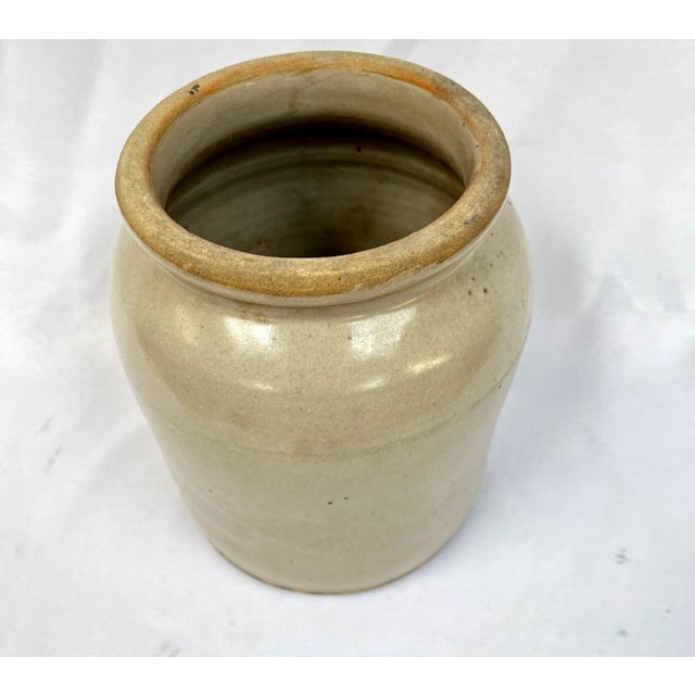 Early 20th Century Vintage French Glazed Stoneware Confit Pot For Sale - Image 5 of 8