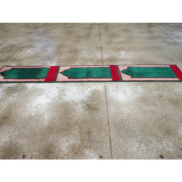 Emerald Galerie Shabab Collection Mid-20th Century Turkish Anatolian Small Runners For Sale - Image 8 of 17