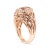 Contemporary 14K Rose Gold Oval Cut Light Pink Morganite and 3/8 Cttw Diamonds Halo and Basket Weave Cocktail Ring - Size 7 For Sale - Image 3 of 6
