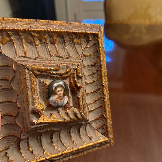 Late 19th Century Late 19th Century Victorian Hand Painted Portrait Plaque Mounted on Frame For Sale - Image 5 of 6