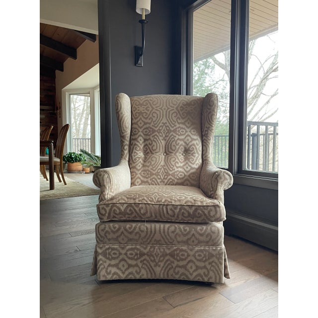 Striking Mid-Century Wingback Chair For Sale - Image 13 of 13