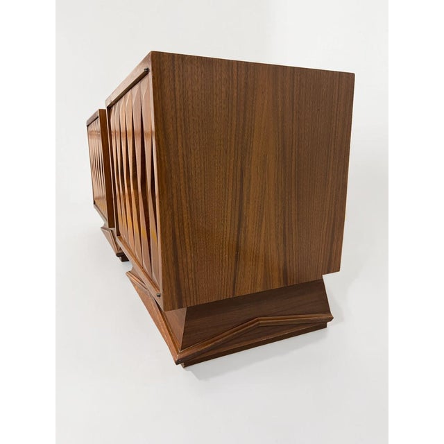 Pair of 1960s Mid-Century Modern Walnut Geometric Nightstands For Sale - Image 9 of 16