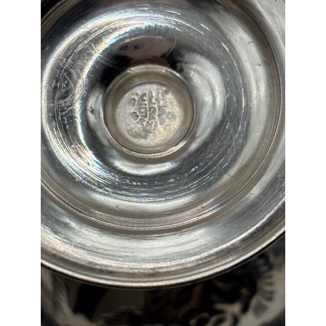 Metal Vintage RRT Sterling Silver Decanter Set With 4 Cordial Glasses For Sale - Image 7 of 8