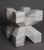 Contemporary Double Cross Sculpture in White Italian Marble, 1980s For Sale - Image 3 of 18