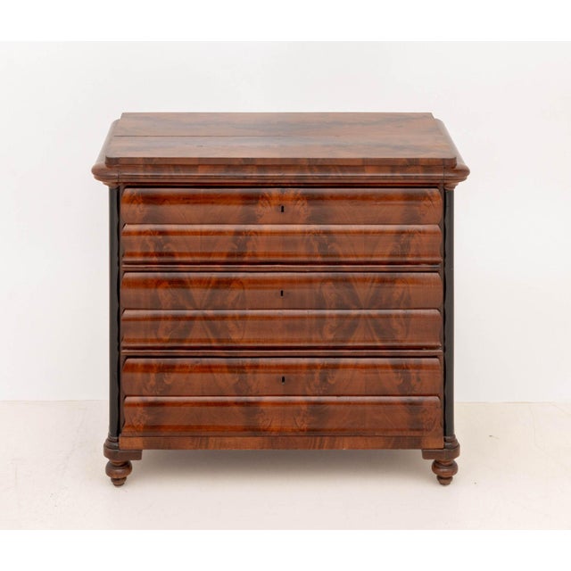 Biedermeier Biedermeier Flame Mahogany Commode For Sale - Image 3 of 8