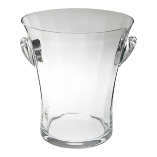 Late 20th Century Crystal Ice Bucket with 2 Handles For Sale
