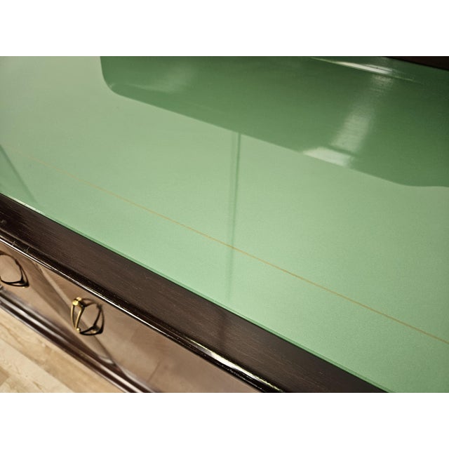 Mahogany Sideboard with Glass Top, 1960 For Sale - Image 9 of 18