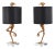 Gilt Resin and Lucite Ibis Table Lamps by Cyan Design - a Pair For Sale