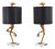 Pair of Gilt Resin and Lucite Ibis Table Lamps by Cyan Design For Sale