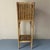 Vintage Modern Square Bamboo Woven Wicker Two Tiered Plant Stand. Square woven basket on the top and woven shelf at...