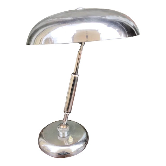 Modern Chrome Table Lamp by Giovanni Michelucci For Sale