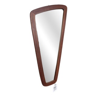 Danish Organic-Shaped Teak Mirror, 1960 For Sale