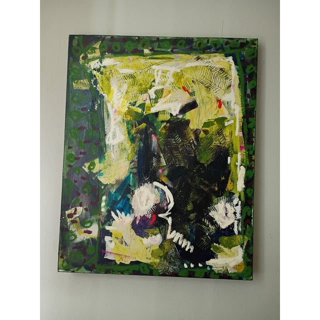 Mary Murdoch Original Abstract Expressionist Painting "Camping in the Jungle" – 24x30 For Sale - Image 13 of 13