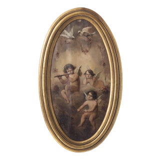 European School Artist, Allegorical Scene, 19th Century, Oil on Canvas For Sale