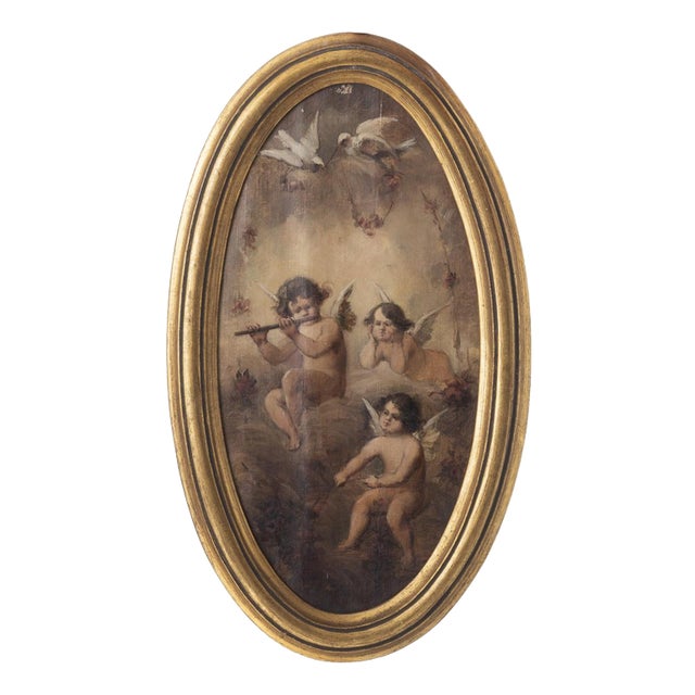 European School Artist, Allegorical Scene, 19th Century, Oil on Canvas For Sale