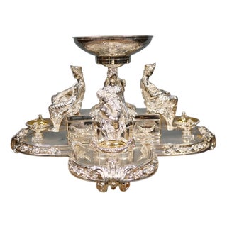 English Silver Plate Centrepiece, 1930 For Sale