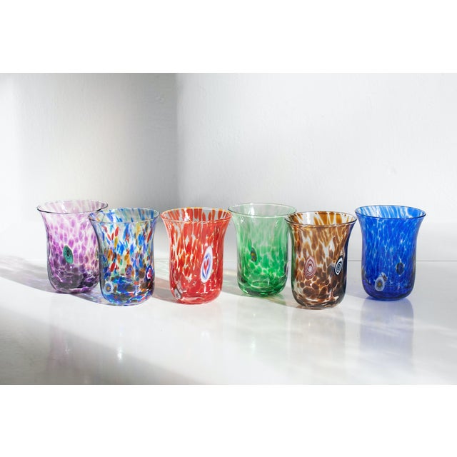 Green Italian Murano Glasses by Mariana Iskra for Ribes, 2010, Set of 6 For Sale - Image 8 of 18