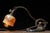 Early 20th Century Early 20th Century Art Nouveau Cast Iron Desk Lamp With Frosted Opalescent Stenciled Shade For Sale - Image 5 of 12