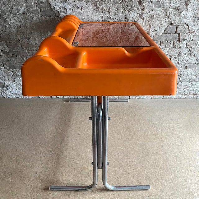 Space Age Orix Orange Writing Desk by Vittorio Parigi and Nani Prina for Molteni, 1970s For Sale - Image 3 of 18