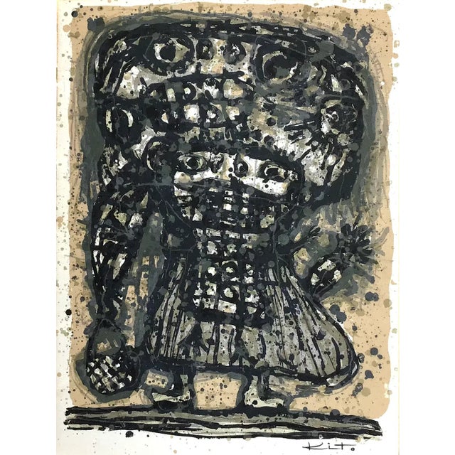 Artist: Akira Kito Country: France Title: Enfant Medium: Original Lithograph Marks: Not signed , Not numbered Paper Size:...