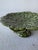 Art Nouveau Early 20th Century Green Majolica Footed Pedestal Plate Featuring a Cabbage Leaf Pattern For Sale - Image 3 of 5