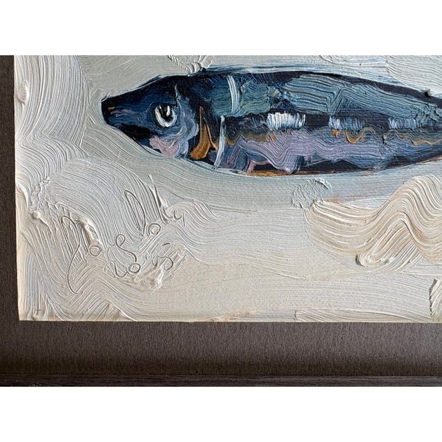 Contemporary Contemporary Sardine Oil Painting, Framed For Sale - Image 3 of 5