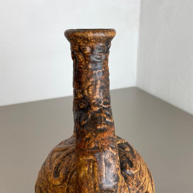 Large Colorful Fat Lava Pottery Maya Tiki Vase from Jasba Ceramics, Germany, 1970s For Sale - Image 12 of 18