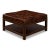 Brown Tufted Leather Ottoman For Sale - Image 8 of 11