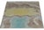 Contemporary Rug & Kilim’s Abstract Square Rug in Beige, Blue & Yellow Wavy Patterns For Sale - Image 3 of 6