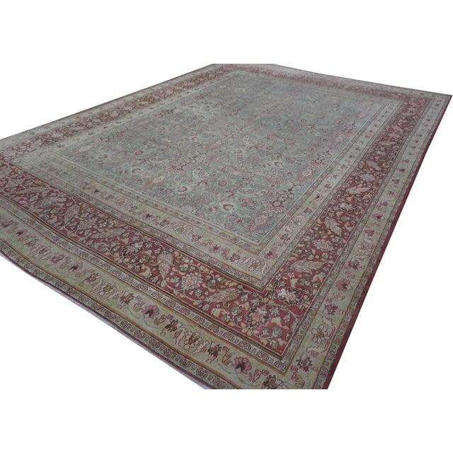 Early 20th century antique Persian Moud carpet 10' 1" x 13' 7" (307 cm x 414 cm) This antique Persian Moud carpet Moud...