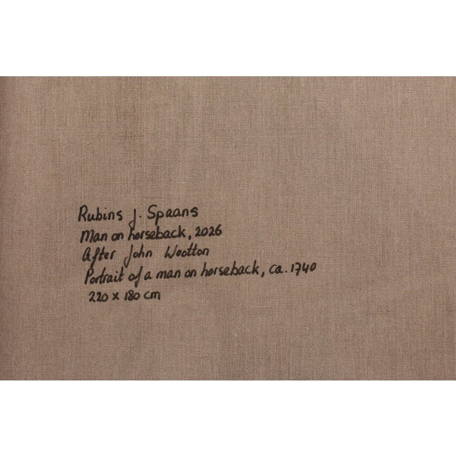 Large Contemporary Horse Oil Painting. Man on Horseback, 220 X 180 Cm For Sale - Image 11 of 12