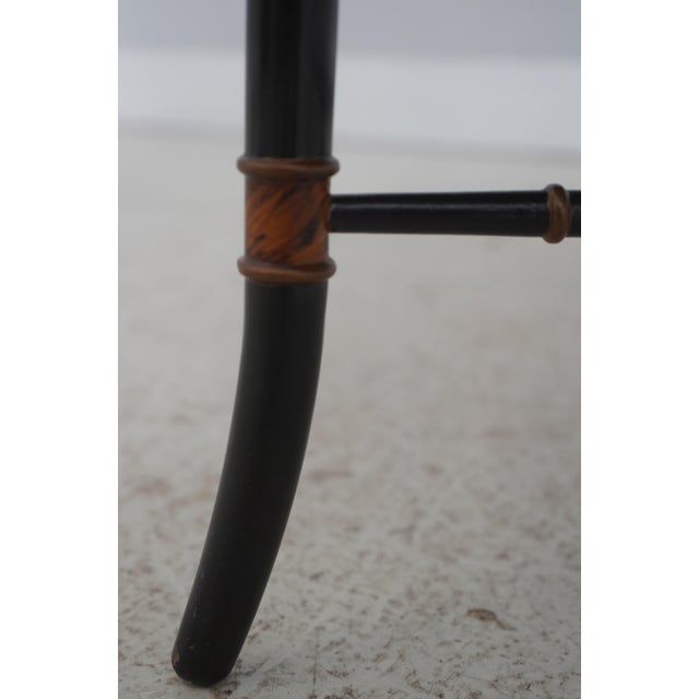 Black Regency Style Toleware Tray Top Coffee Table For Sale - Image 8 of 14