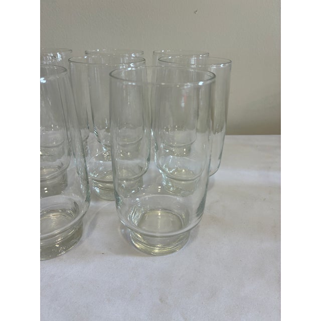 Glass Vintage Arcoroc France Tivoli 13 Oz Clear Glass Tumblers - Set of 8 For Sale - Image 7 of 9