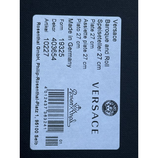 I Love Baroque and Roll Dinner Plates by Versace for Rosenthal, 2000s, Set of 6 For Sale - Image 9 of 12