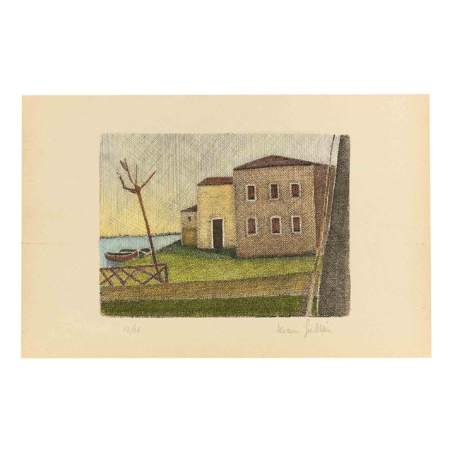Alcione Gubellini, The Laguna of Venice, Etching, Mid-20th Century For Sale