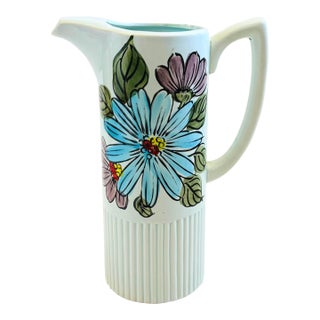 MCM Floral Porcelain Pitcher by Lego, Japan For Sale